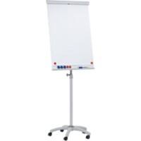 FRANKEN X-tra!Line Magnetisches Flipchart EL-FC31 Höhenverstellbar 68 x 105 cm Mit 5 Rollen und Stiftablage Hellgrau