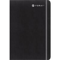 Foray Executive Notebook DIN A5 Liniert Gebunden PU (Polyurethan) Softcover Schwarz Perforiert 200 Seiten 100 Blatt