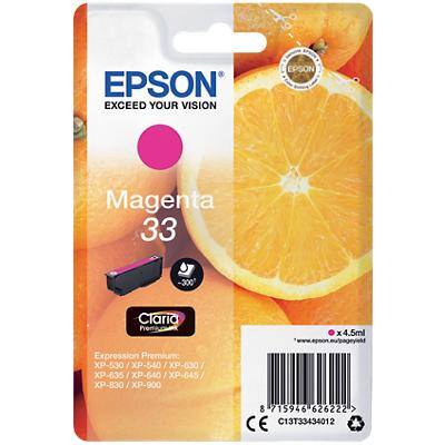 Epson 33 Original Tintenpatrone C13T33434012 Magenta