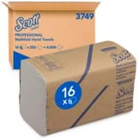 Scott PROFESSIONAL Falthandtücher M-falz Weiß 1-lagig 3749 16 Stück à 250 Blatt