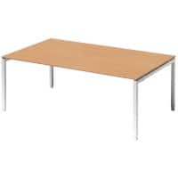 Bisley Cito Höhenverstellbar Konferenztisch Buche 4 Metallfüße 2.000 (B) x 1.200 (T) x 740 (H) mm MFC (Melaminbeschichtete Spanplatte), Stahl