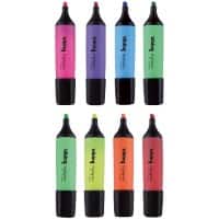 Niceday HC1-5 Textmarker Farbig Sortiert Breit Keilspitze 1 - 5 mm 8 Stück