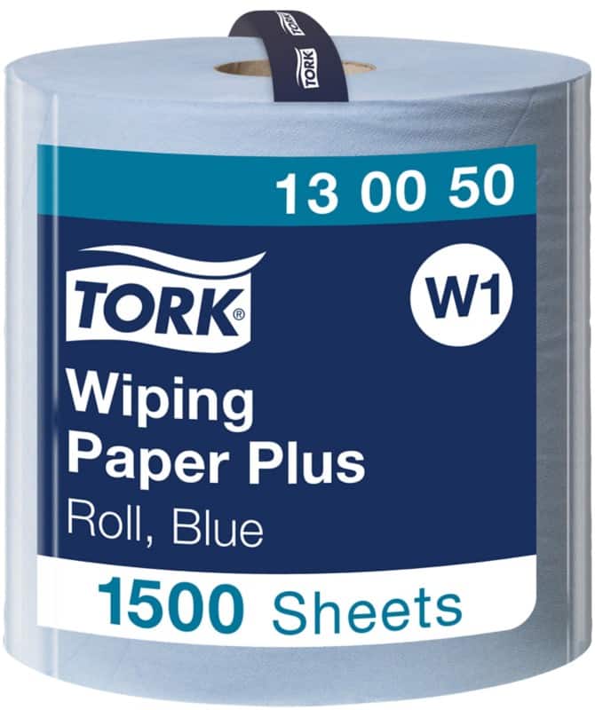 Tork Premium  Wischtücher W1 Gerollt Blau 2-lagig 0.39 m 130050 1500 Blatt