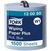 Tork Premium  Wischtücher W1 Gerollt Blau 2-lagig 0.39 m 130050 1500 Blatt